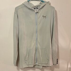 PINK Victoria's Secret Soft Gray Hooded Jacket